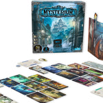 Mysterium refresh board game set up on table with components
